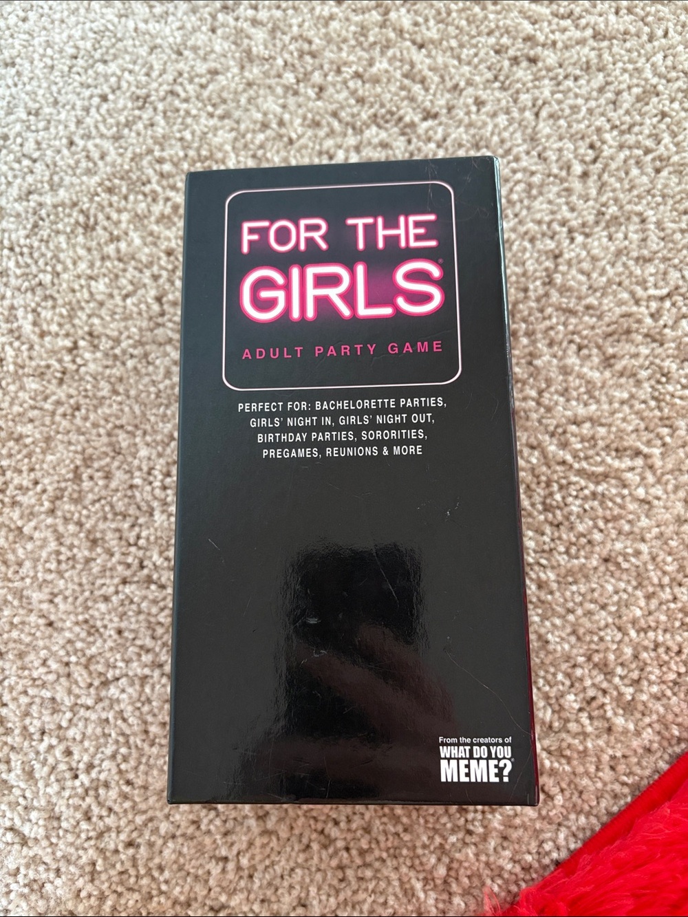 FOR THE GIRLS Adult Party Game - Black with Pink Accents